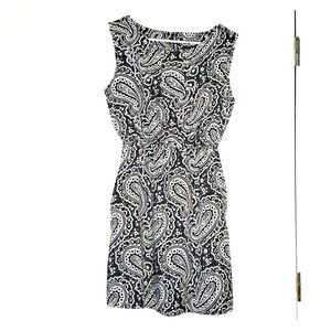 Black and white paisley dress